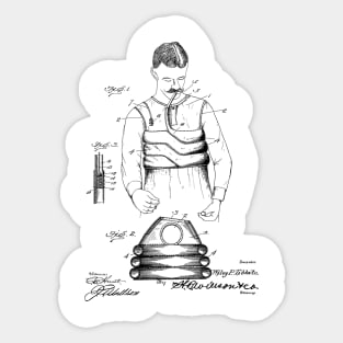 Life Preserver and Swimming Apparatus Vintage Patent Hand Drawing Sticker